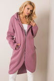 Extended Cut Zippered Hoodie with Side Pockets