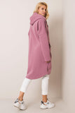 Extended Cut Zippered Hoodie with Side Pockets