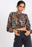 Chic Stand-Up Collar Blouse with Long Sleeves