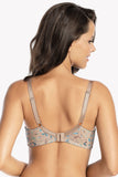 Elegant Semi-Soft Bra with Embroidery and Underwire Support