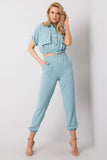 Chic Blouse and Long Pants Set with Pockets