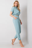 Chic Blouse and Long Pants Set with Pockets