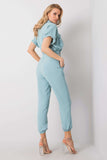 Chic Blouse and Long Pants Set with Pockets