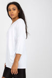 Chic 3/4 Sleeve Blouse with Sweetheart Neckline for All Shapes