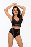 Beautiful High Waisted Lace Insert Cotton Panties