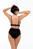 Beautiful High Waisted Lace Insert Cotton Panties