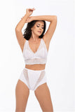 High Waisted Lace Insert Cotton Panties for Everyday Comfort