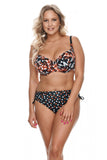 Floral-Print Bikini Bra for Curvy Women with Underwire Support