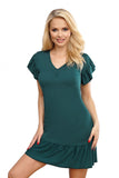 Elegant Ruffled T-Shirt with Draped Detailing for Fashion Lovers