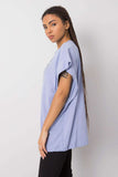 Loose Fit Short Sleeve Blouse with Detachable Chain