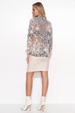 Elegant Floral Accent Women's Loose Blouse
