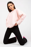 Loose Fit Women's Long Sleeve Sweatshirt with Round Neckline
