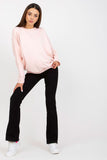 Loose Fit Women's Long Sleeve Sweatshirt with Round Neckline