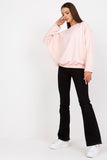 Loose Fit Women's Long Sleeve Sweatshirt with Round Neckline