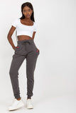 High-Waisted Elastic Waist Sweatpants with Side Pockets
