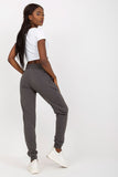High-Waisted Elastic Waist Sweatpants with Side Pockets