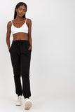 High-Waisted Sweatpants with Tie and Side Pockets