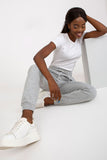 High-Waisted Sweatpants with Elastic Waistband and Pockets