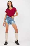 Heart Neckline Short Sleeve T-Shirt for Everyday Wear
