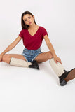 Heart Neckline Short Sleeve T-Shirt for Everyday Wear