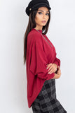 Cozy Long Sleeve Cotton Sweatshirt with Stand-Up Collar