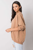 Cozy Long Sleeve Cotton Sweatshirt with Stand-Up Collar