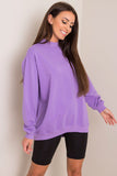 Cozy Long Sleeve Stand-Up Collar Cotton Sweatshirt