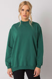 Cozy Long Sleeve Cotton Sweatshirt with Stand-Up Collar