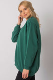 Cozy Long Sleeve Cotton Sweatshirt with Stand-Up Collar