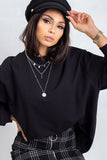 Cozy Long Sleeve Stand-Up Collar Cotton Sweatshirt