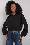 Quilted Long Sleeve Sweatshirt with Ribbed Hem