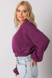 Quilted Long Sleeve Short Sweatshirt with Ribbed Hem