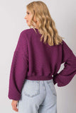 Quilted Long Sleeve Short Sweatshirt with Ribbed Hem