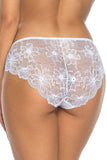 Floral Lace Panties with Satin Bow Detail