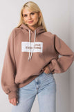 Women's Hooded Sweatshirt with Decorative Inscription