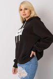 Women's Hooded Sweatshirt with Decorative Inscription