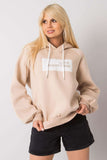 Stylish Hooded Sweatshirt with Front Inscription for Women