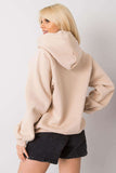 Stylish Hooded Sweatshirt with Front Inscription for Women