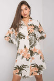 Buttoned Long Sleeve Everyday Dress in Viscose