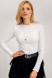 Versatile Women's Long-Sleeve Basic Blouse with Chic Edges