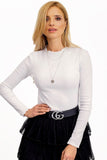 Versatile Women's Long-Sleeve Basic Blouse with Chic Edges