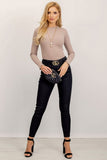 Versatile Women's Long-Sleeve Basic Blouse with Chic Edges