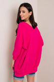 Cozy loose-fit sweatshirt with long sleeves and heart neckline.