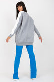 Extended Cut Sweatshirt with Striped Long Sleeves