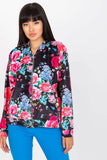 Zippered Long-Sleeved Women's Sweatshirt with Side Pockets