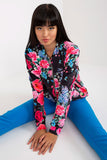 Zippered Long-Sleeved Women's Sweatshirt with Side Pockets