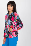 Zippered Long-Sleeved Women's Sweatshirt with Side Pockets