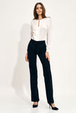 Charming Teardrop Neckline Shirt for Effortless Office Style