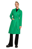 Chic Fleece Coat with Classic Collar and Belted Design