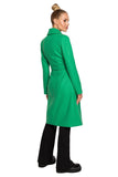Chic Fleece Coat with Classic Collar and Belted Design